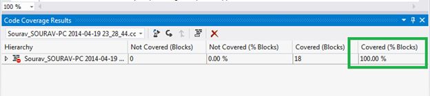 code coverage window